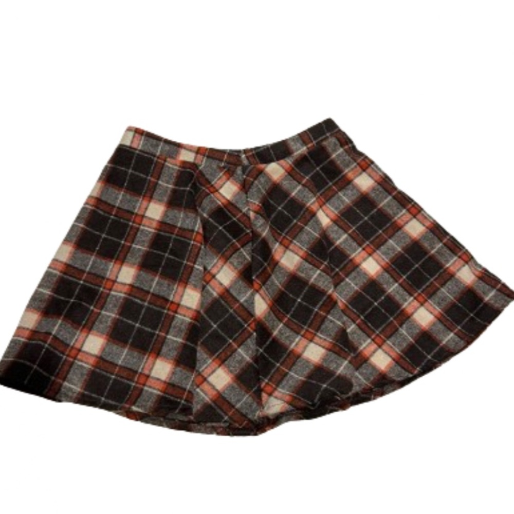 SHEIN Brown Plaid Skirt size 4